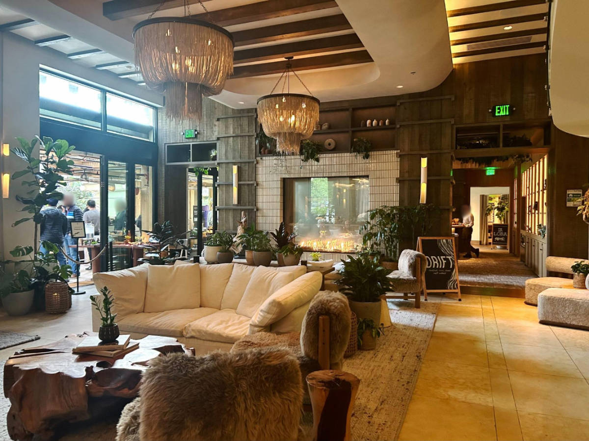 View at the lobby of 1 Hotel Seattle