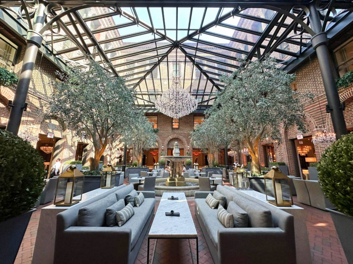 View from the inside of the 3 Arts Club Cafe
