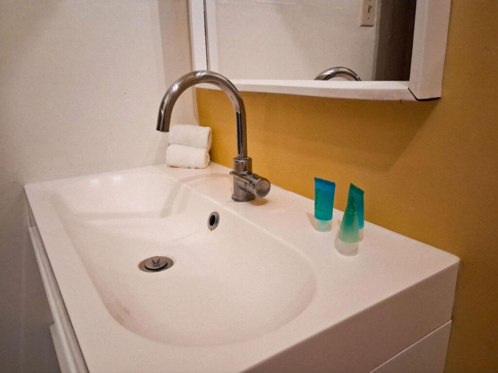 A bathroom sink in Rincón