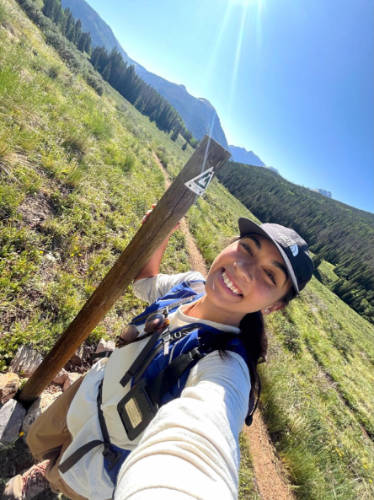 The author, Abigail Bliss during her hike at the Colorado Trail