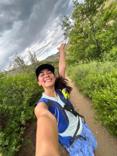 The author Abigail Bliss, hiking outside of Fort Collins