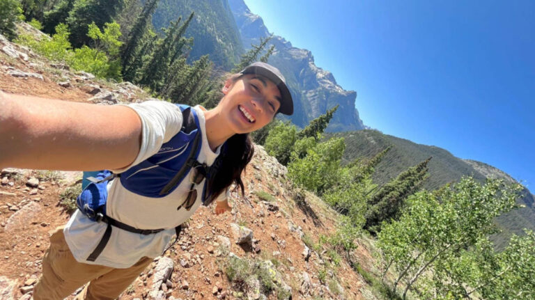 The author Abigail Bliss, hiking in the San Juan Mountains