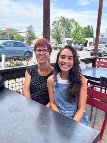 Editor Abigail and her mom dining at Denver Biscuit Co