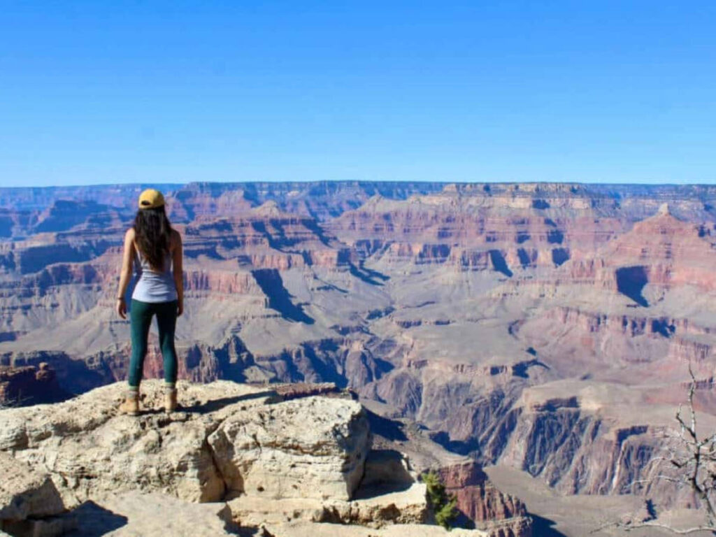 Travel Lemming editor, Abigail Bliss admiring the view in Grand Canyon National Park
