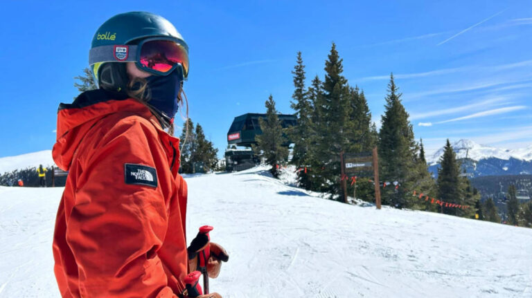 Abigail Bliss' husband skiing at Keystone Resort