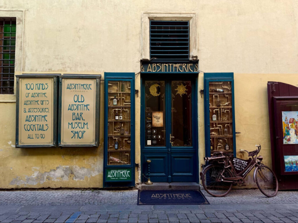 View outside the Absintherie Jilská