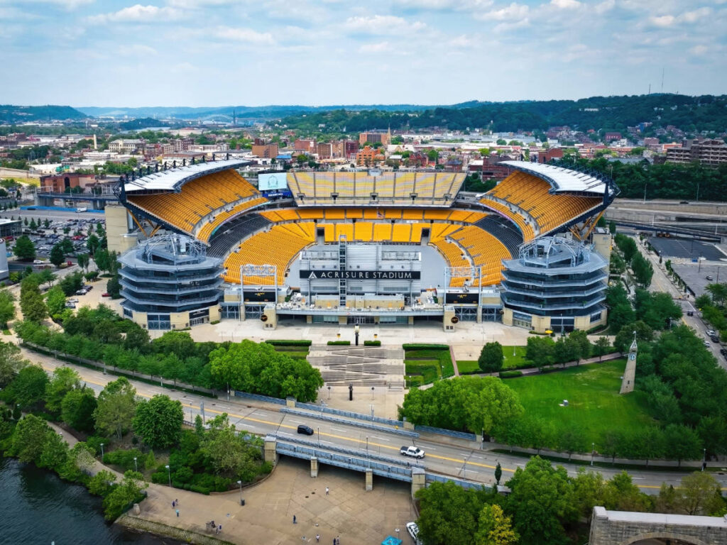 Aerial view of the Acrisure Stadium