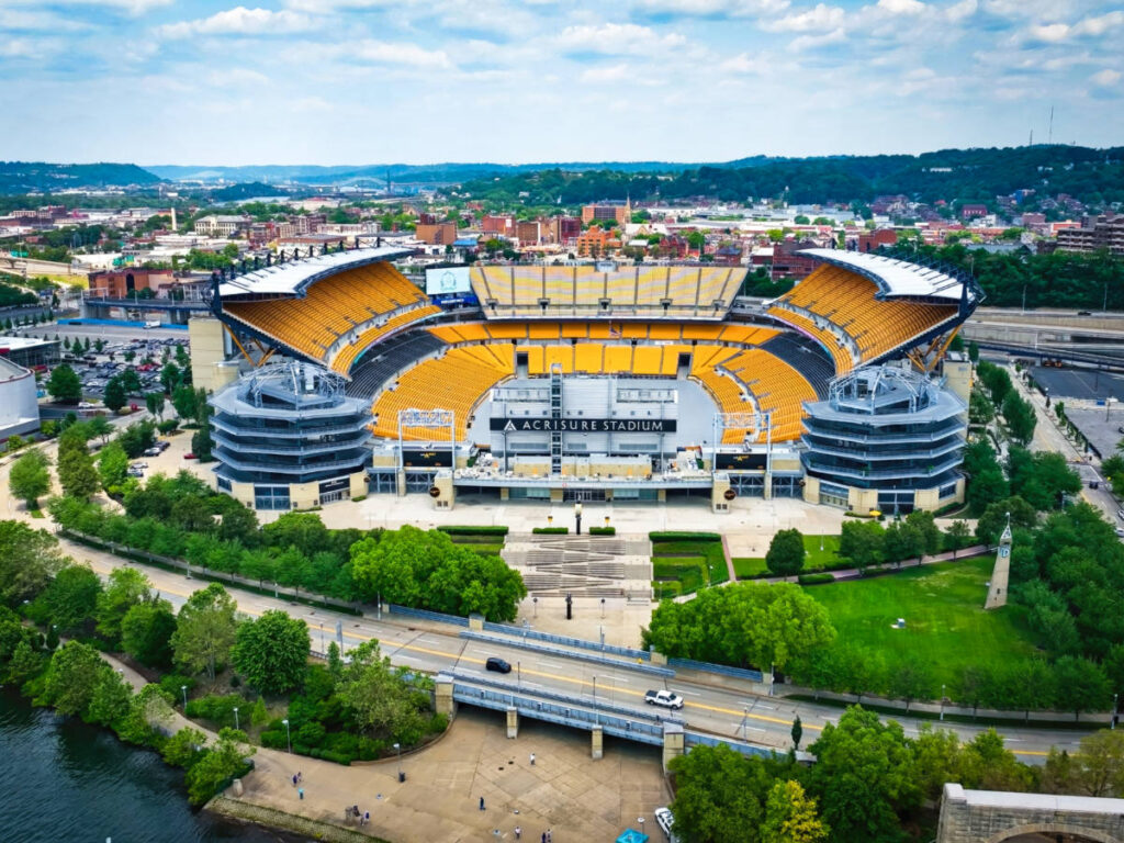Aerial view of Acrisure Stadium