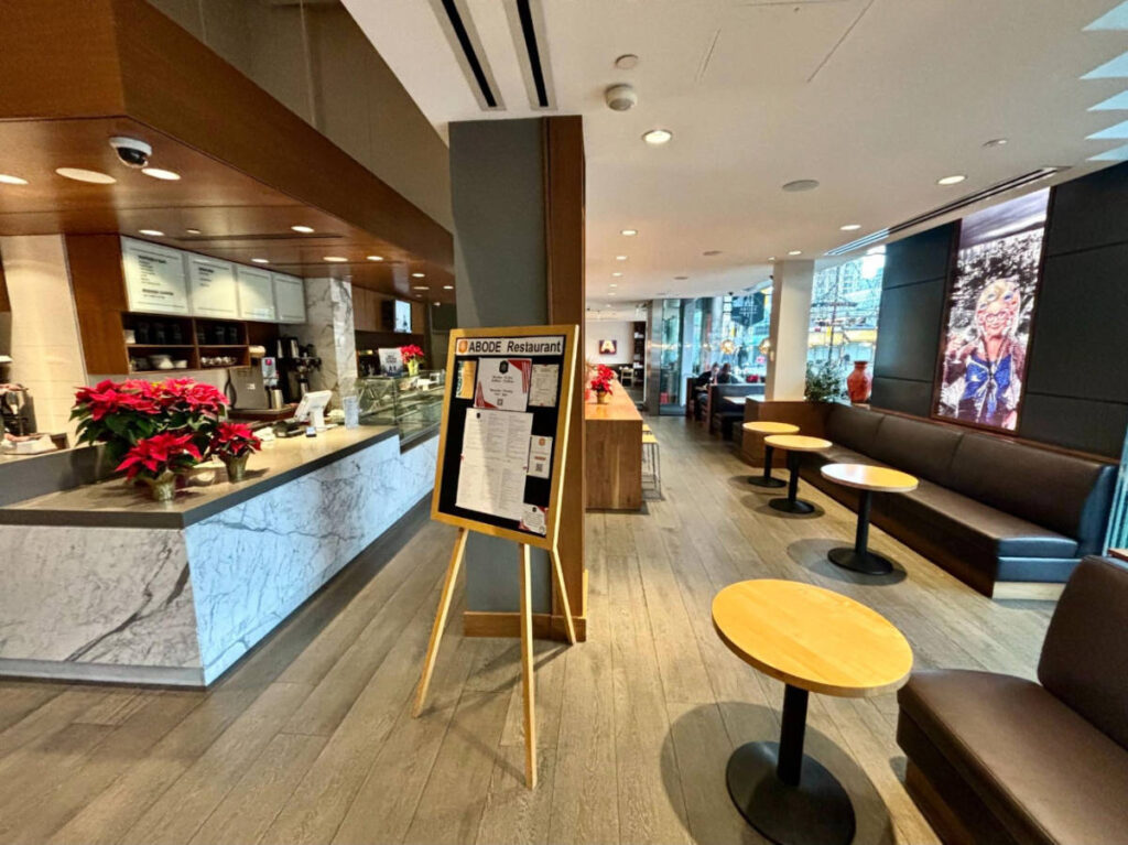 View from the inside of the Adobe Restaurant