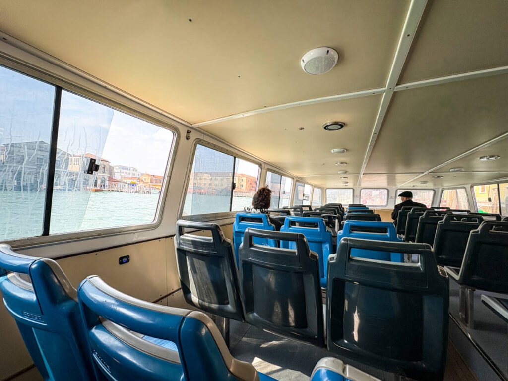 The passengers on an Aligauna water bus