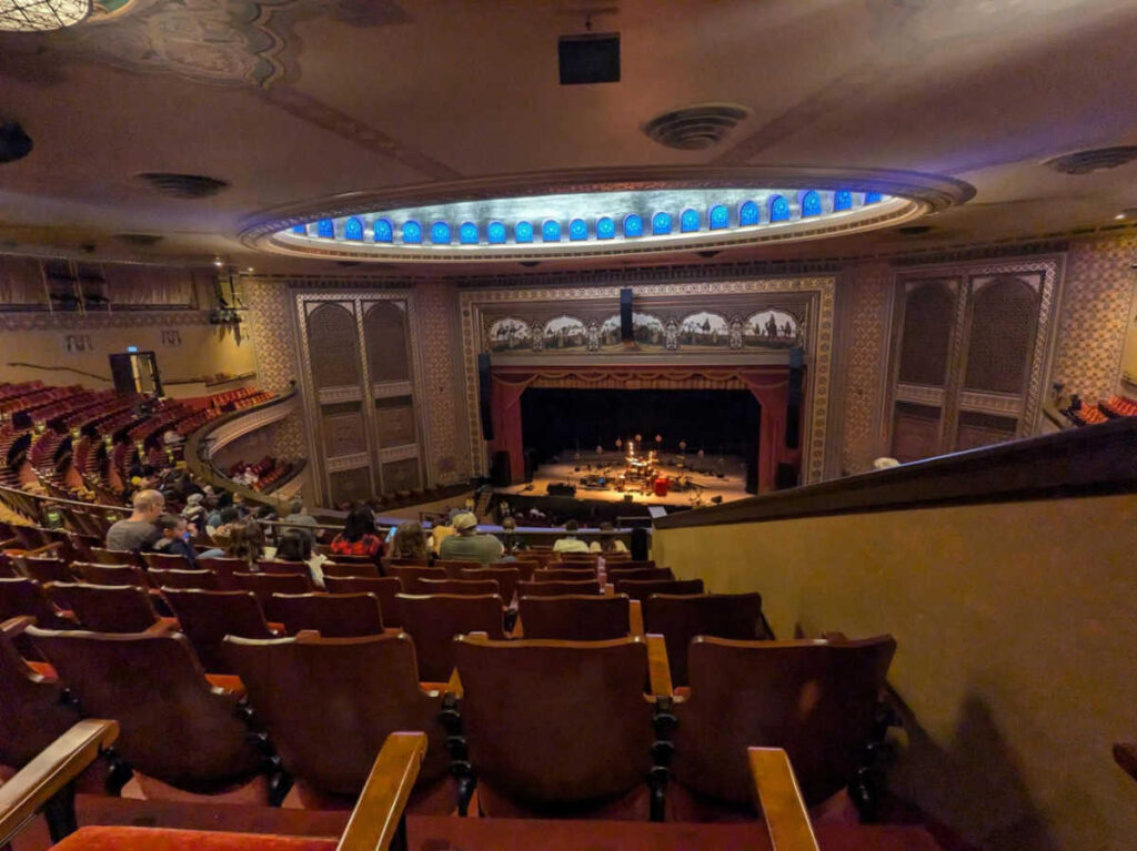 People waiting inside the Altria Theater