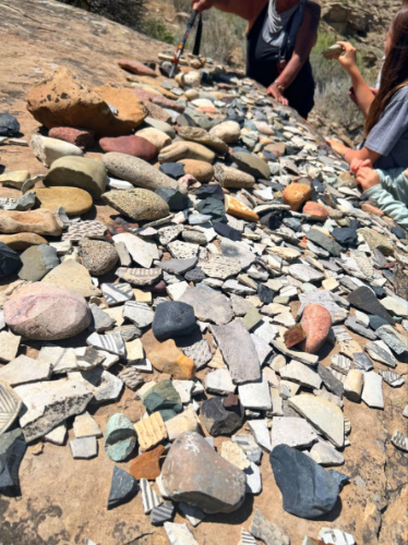 Closeup look of the ancient cliff dwellings and artifacts