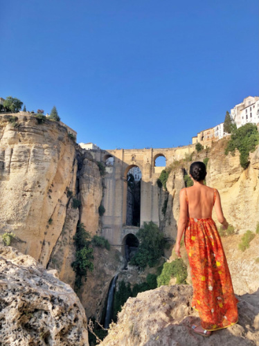 Lia Tee admiring the view in Andalusia region of Spain