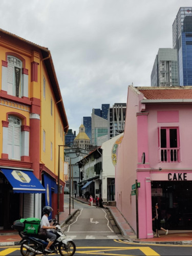 View of the road leading up to Ann Siang Hill in Chinatown