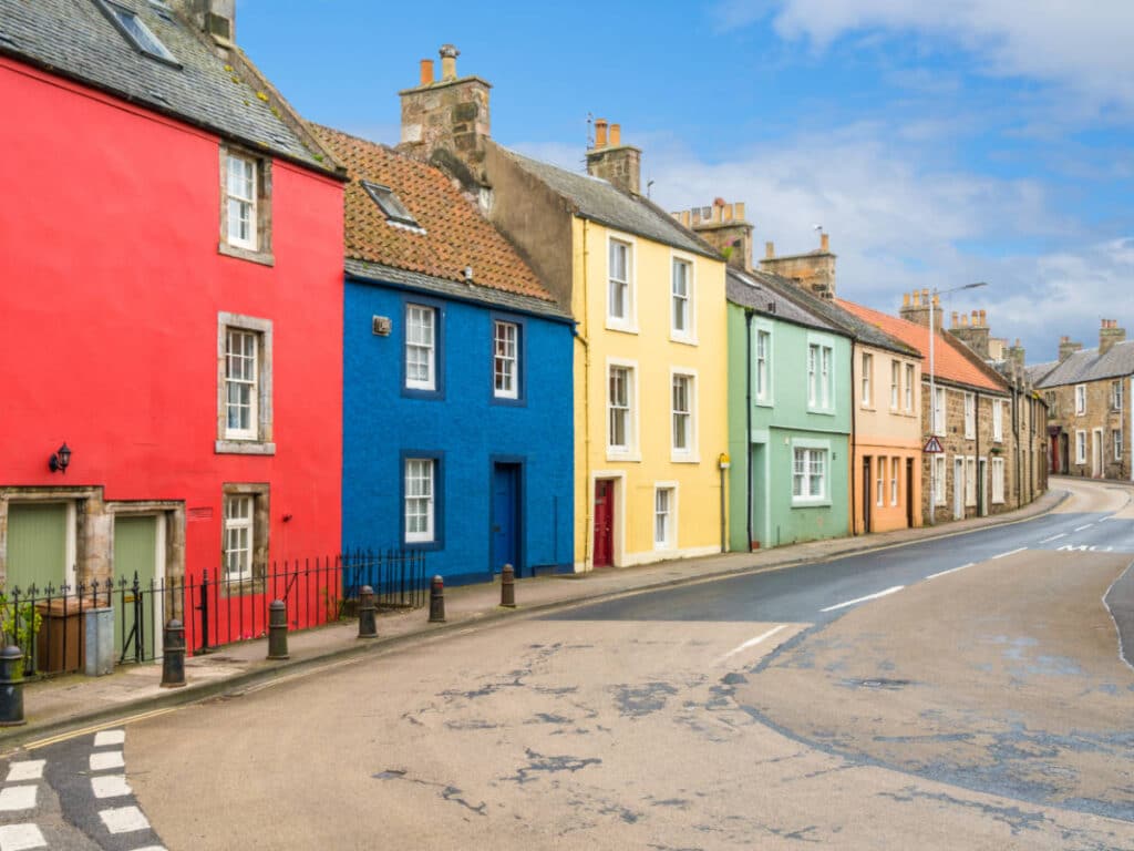 Colorful houses at the village of Anstruther