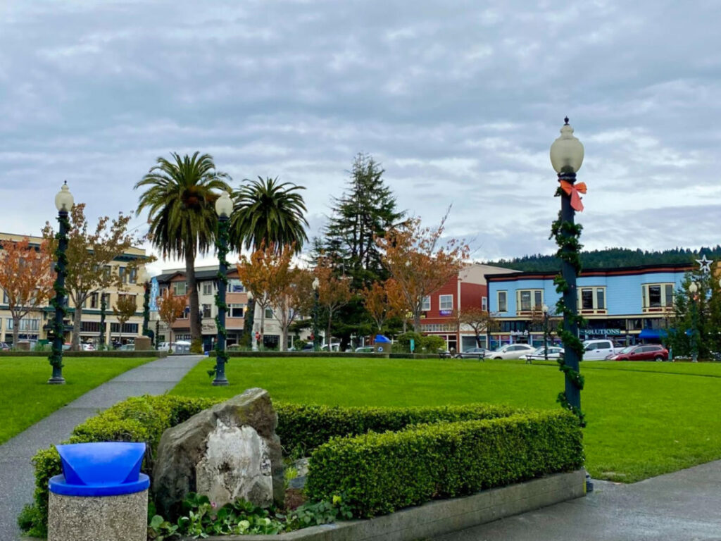 A serene park in Arcata's main square