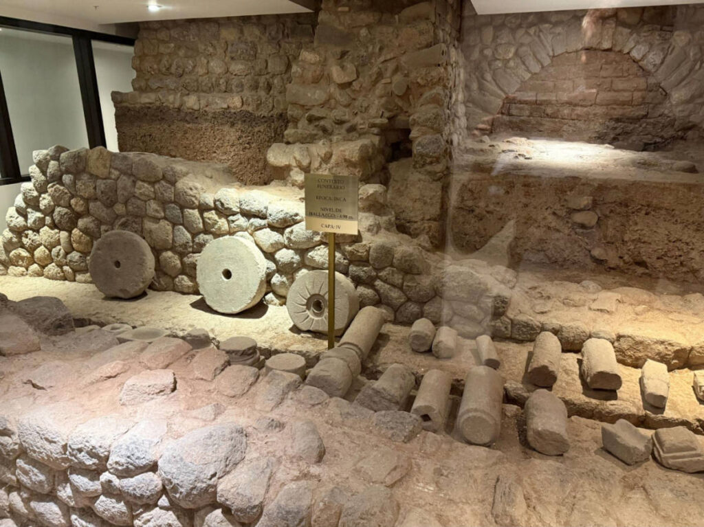 One of the archeological sites in the basement of JW Marriott El Convento Cusco