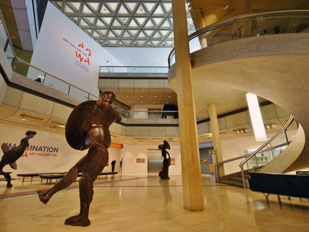 View of the artworks inside the Art Gallery of Western Australia