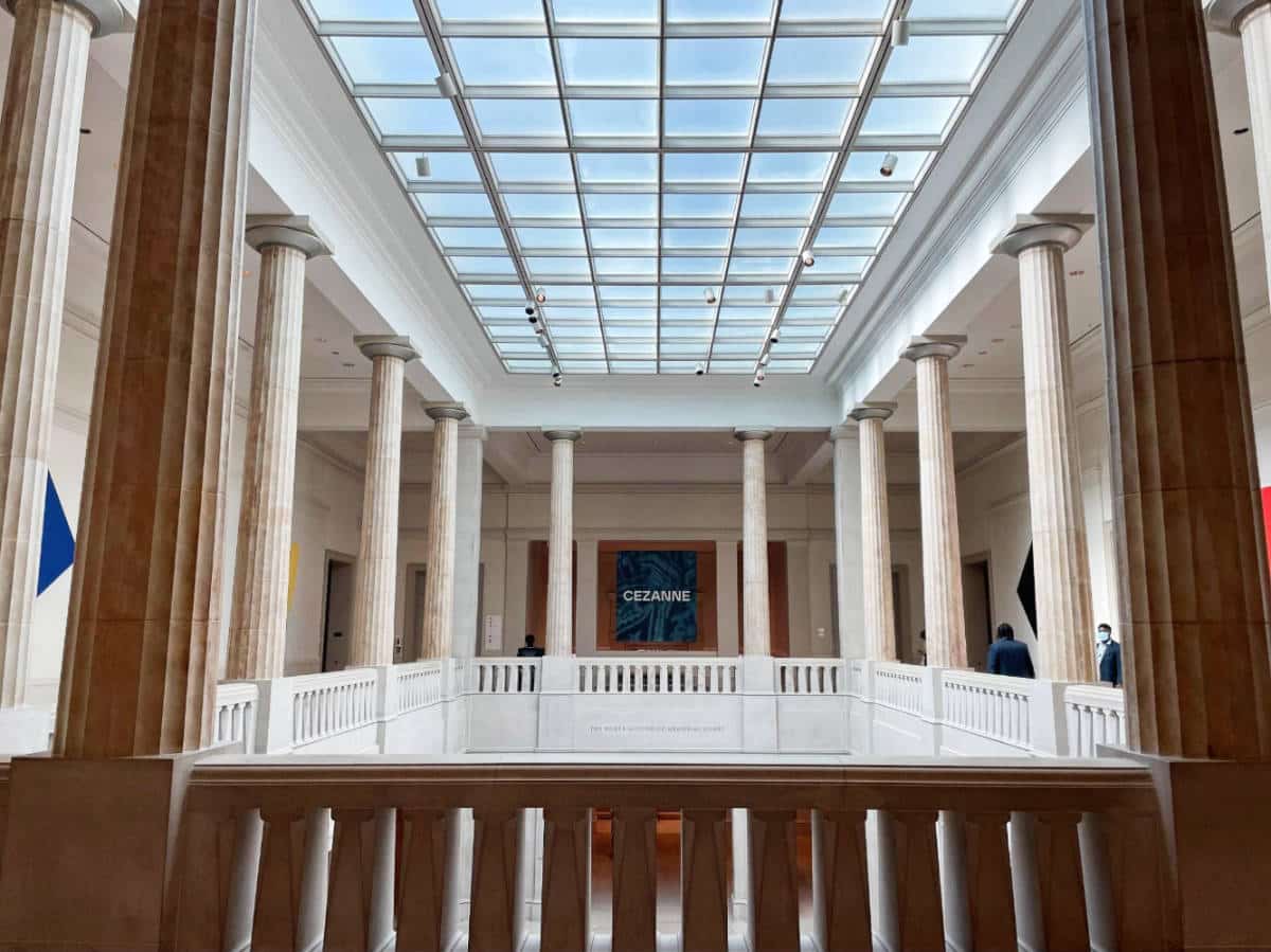 View inside the Art Institute of Chicago Interior during the Cezanne exhibit