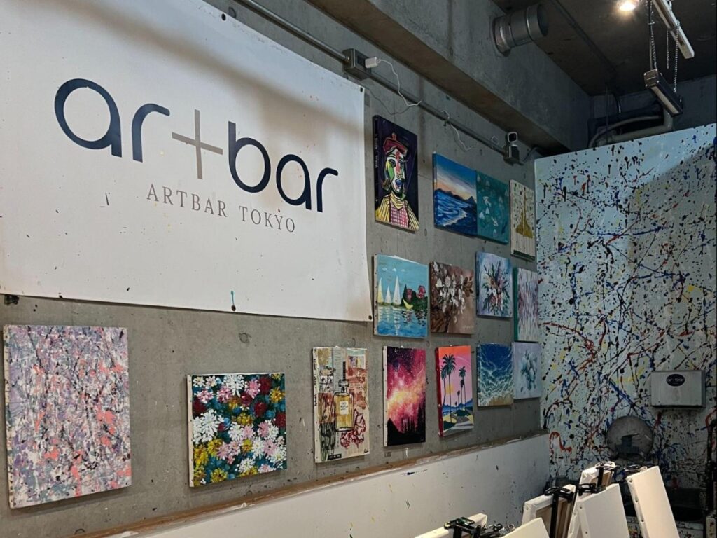 The paintings at Artbar Tokyo