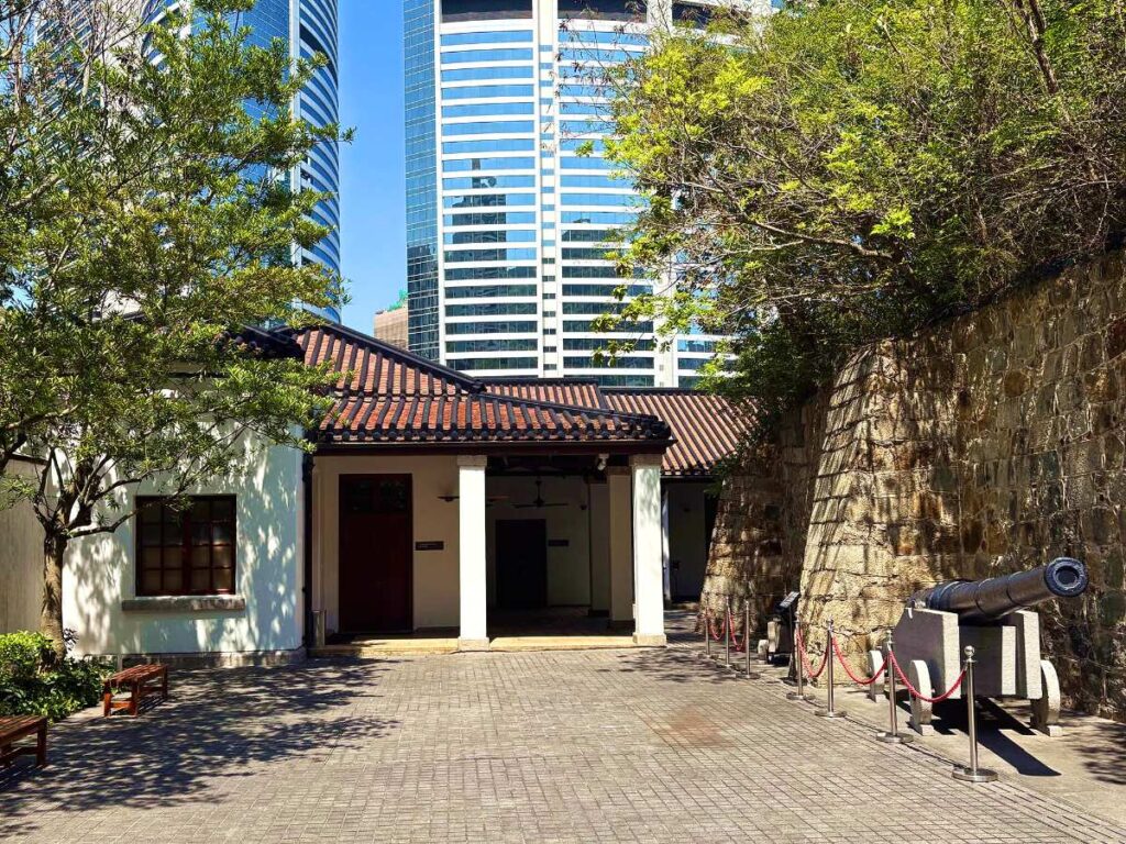 View of the grounds of the Asia Society Hong Kong Centre
