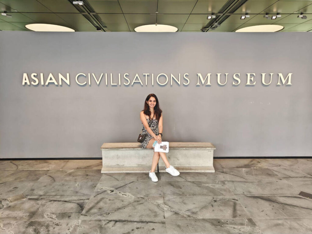 The author, Advaita outside the Asian Civilizations Museum