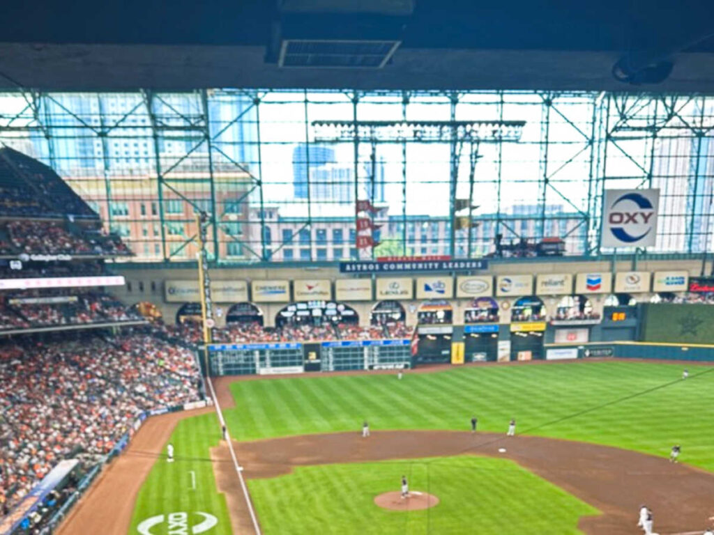 View of the Astros Baseball Game seen from above