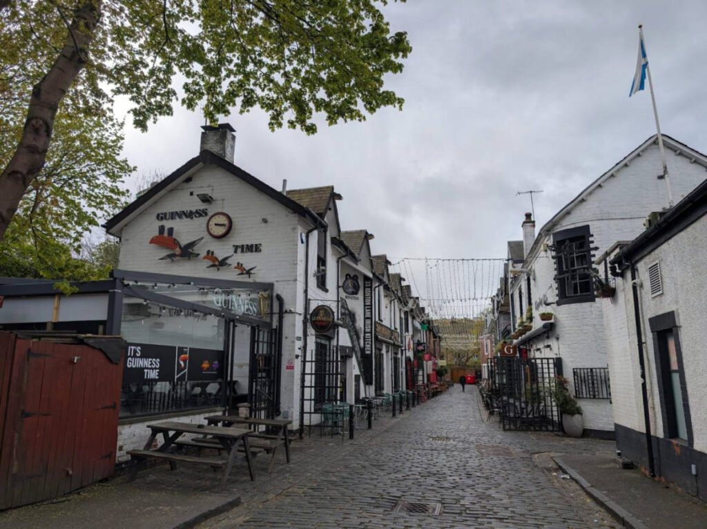 View of the shops at Ashton Lane
