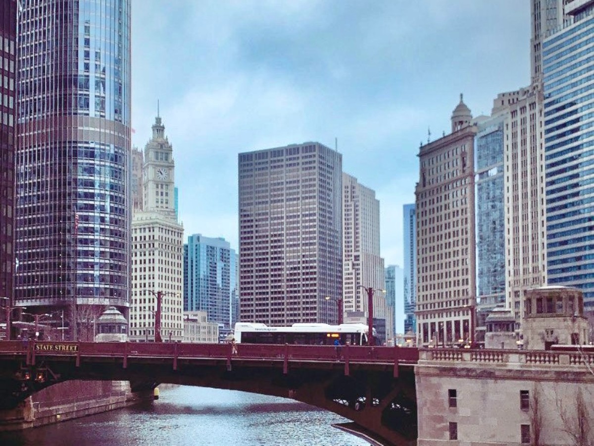 The buildings at Downtown Chicago