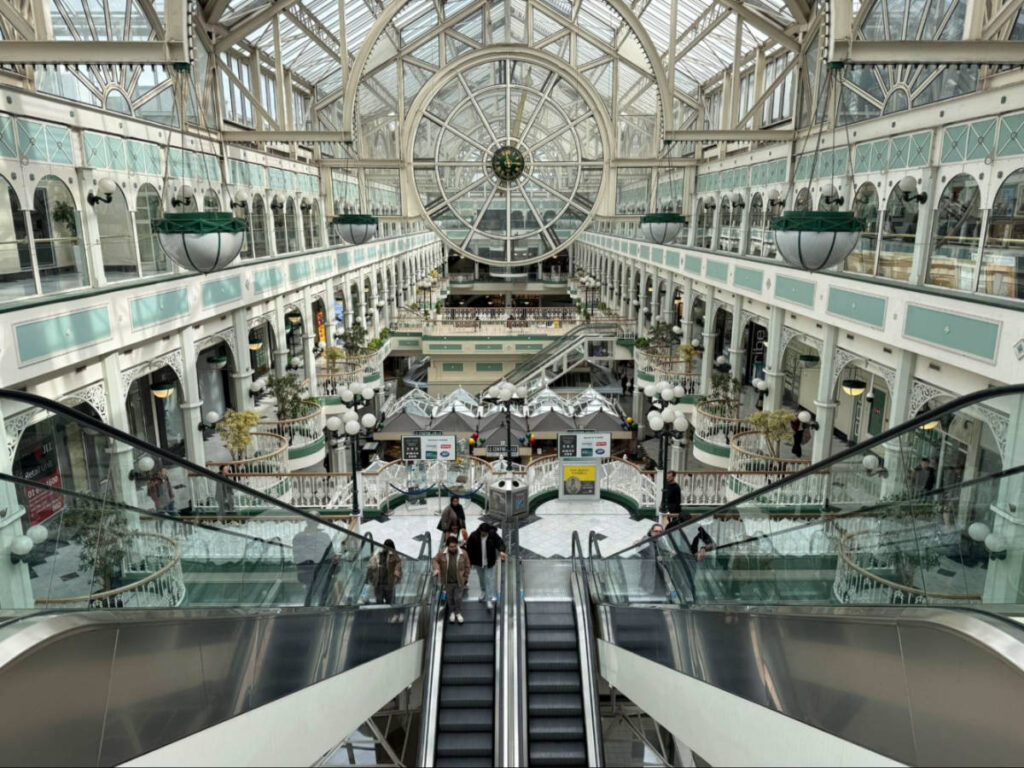 View inside the St. Stephen’s Green Shopping Centre