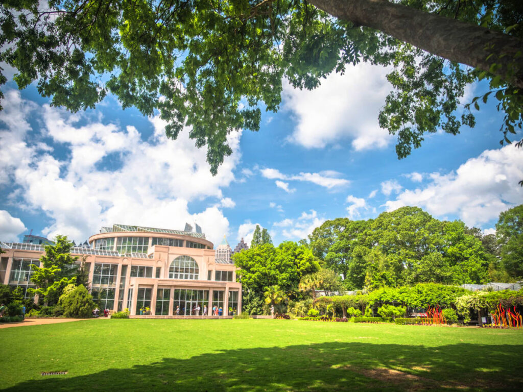 The view outside of Atlanta Botanical Gardens