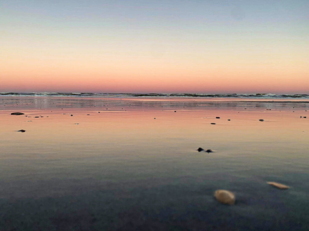 Picturesque view of the sunrise at the Atlantic Beach