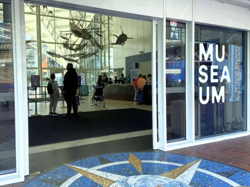 View of the entrance to the Australian National Maritime Museum