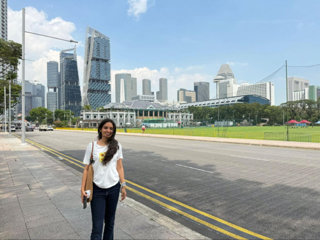 Author Advaita enjoying a day out in the Civic District