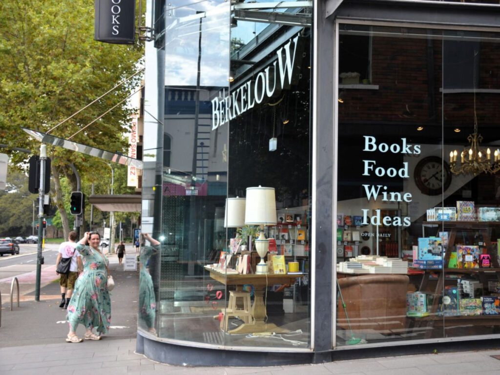 Author Ann-Marie standing outside Berkelouw Paddington