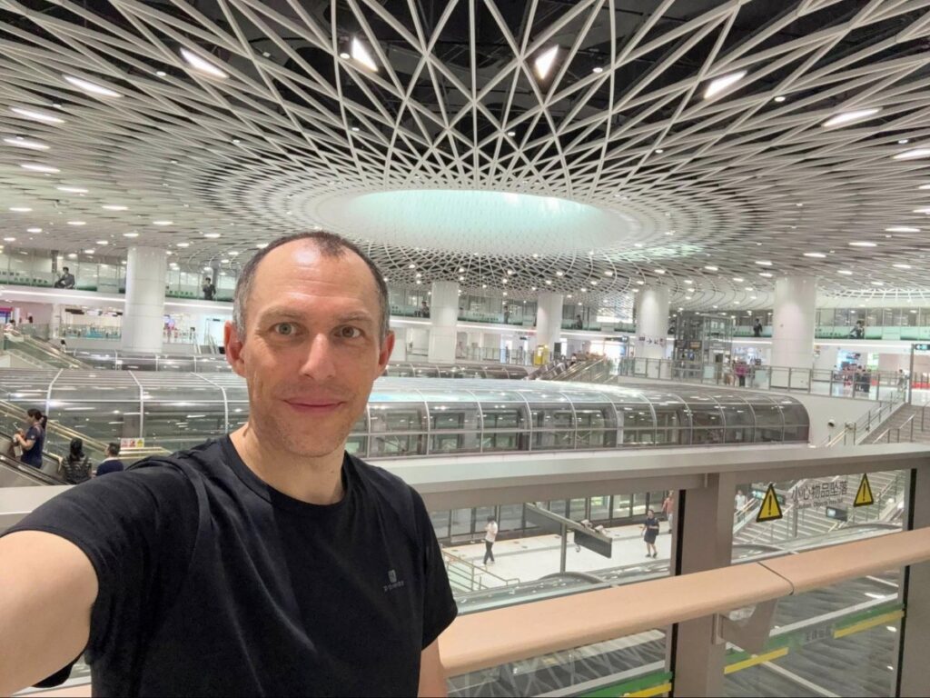 Author Ian inside Gangxia North Metro Station