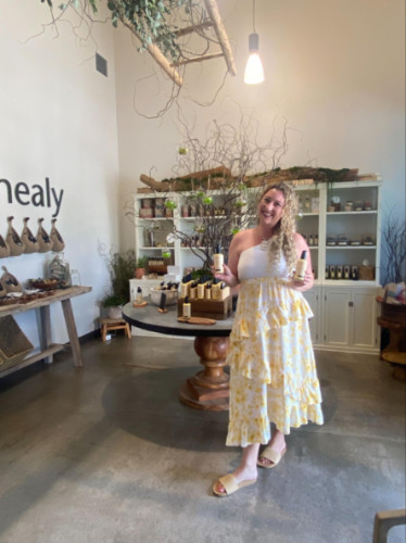 Author Jess touring evanhealy’s Carlsbad production facility