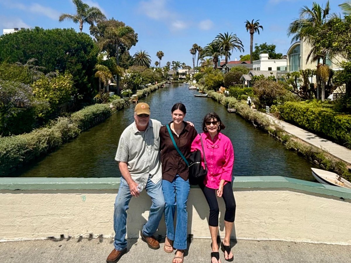 The Author's parents at LA Venice Canals