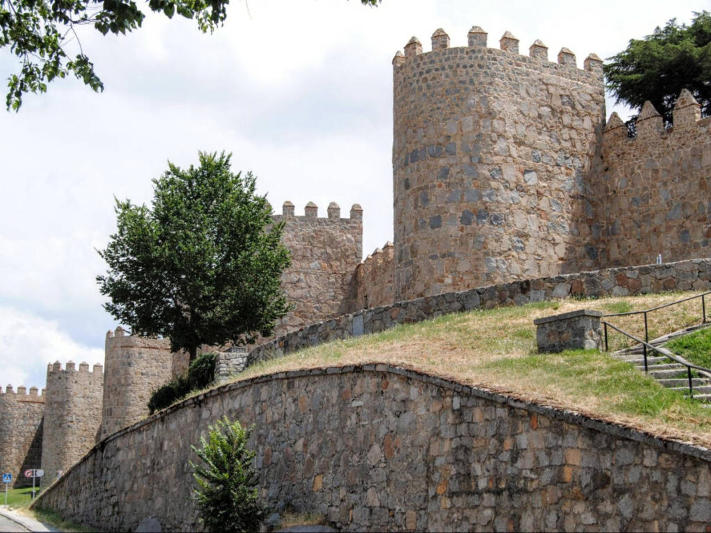 Panoramic view of the ancient walls in Ávila