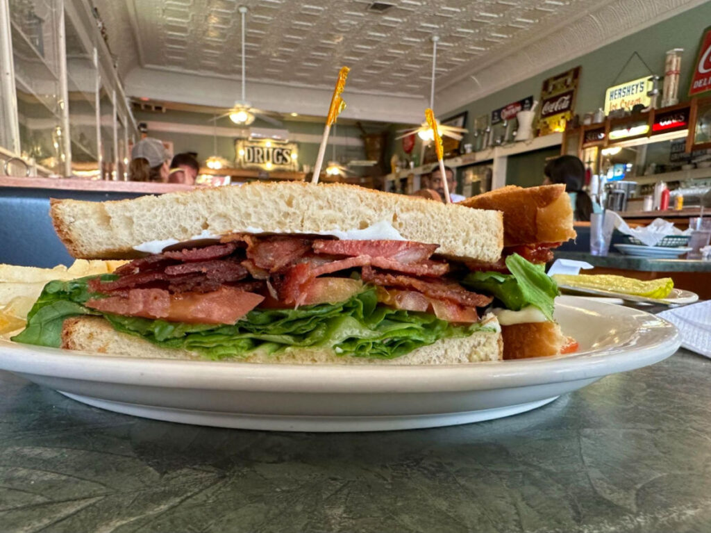 A plate of classic BLT at Mike’s On Main