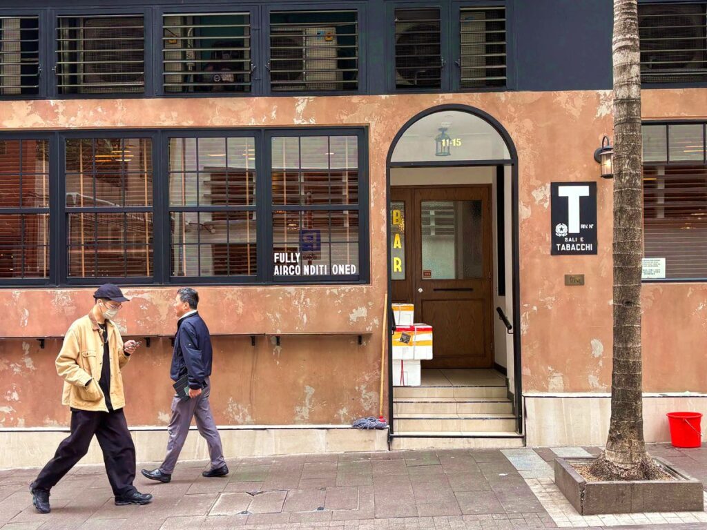 People walking outside Bar Leone