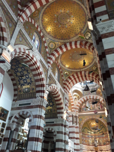 View from the inside of Basilica of Notre-Dame de la Garde