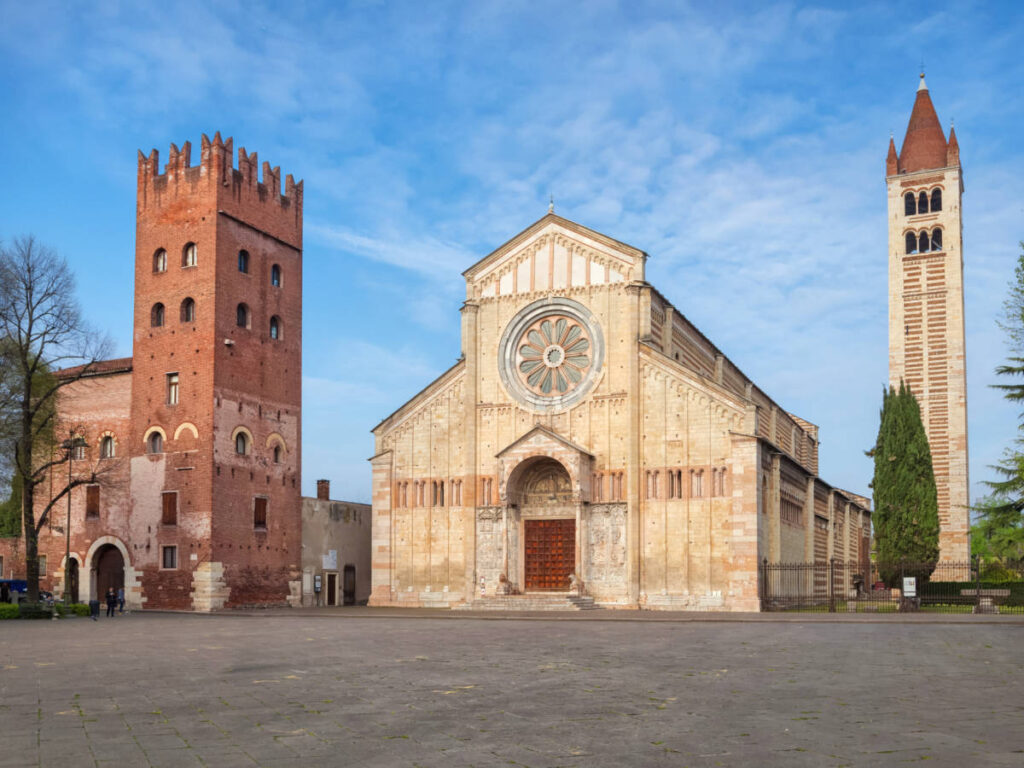 Exterior view of the Basilica of San Zeno Maggiore