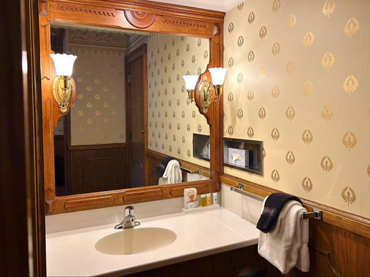 View of the vanity mirror in the bathroom