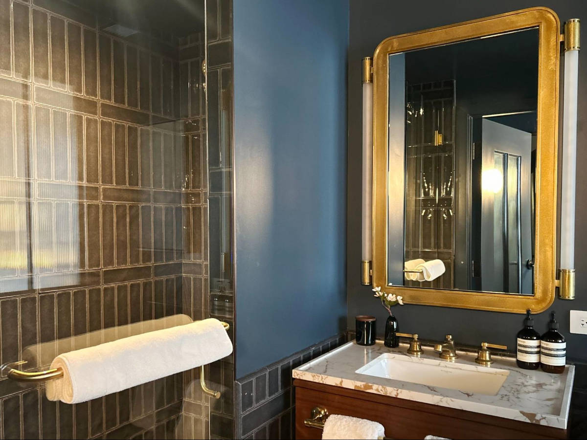 View inside the bathroom in Populus Seattle