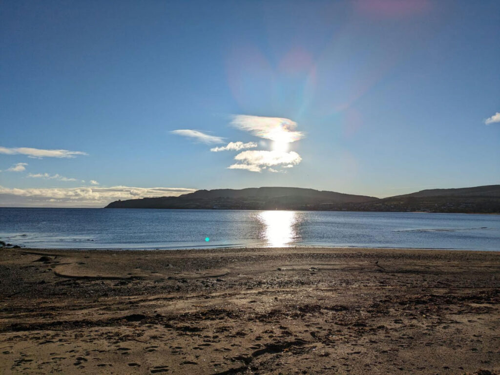 Sunrise views at a beach in Arran