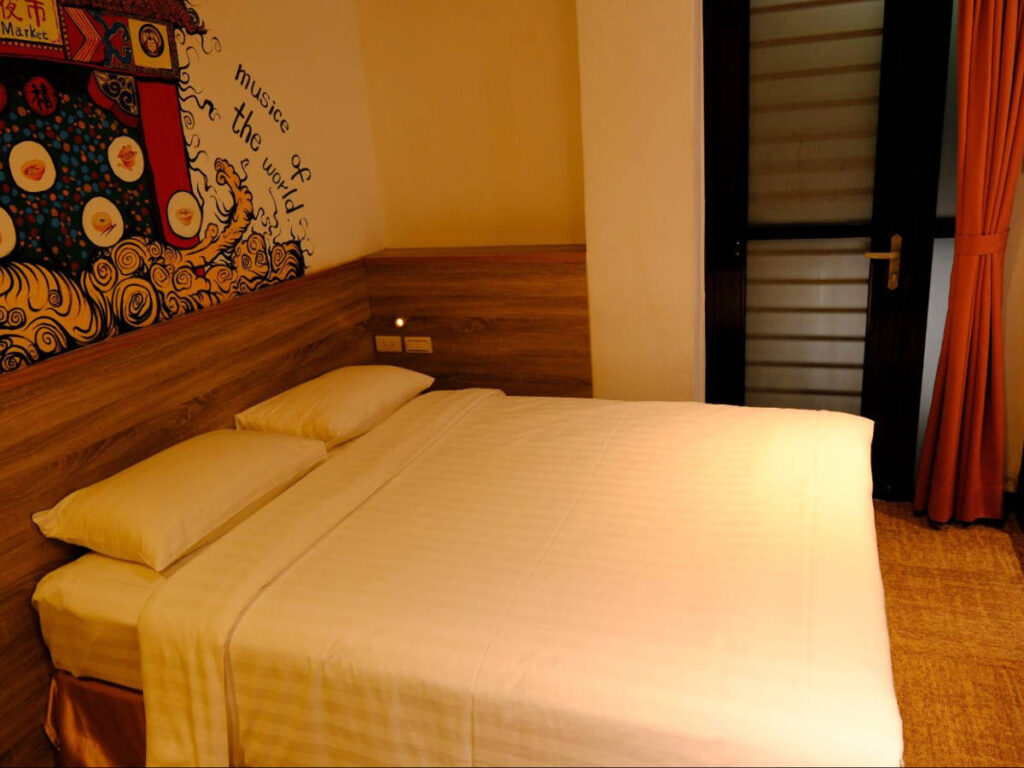 View from the inside of a room in RF Hotel Linsen