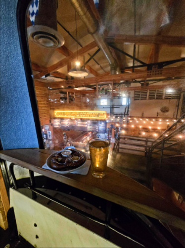 View while enjoyin your food and drinks at the Icicle Brewing