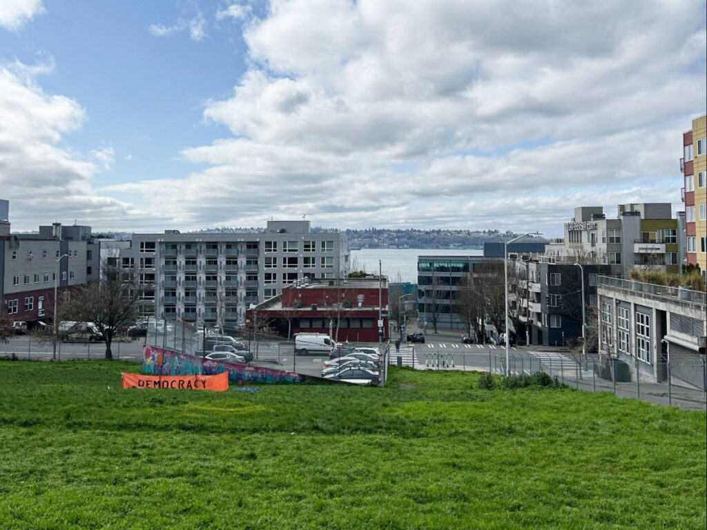 View of the waterfront at the Belltown