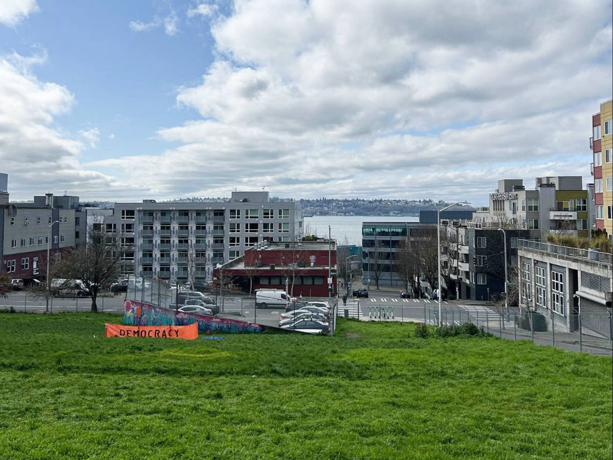 View of the waterfront at the Belltown